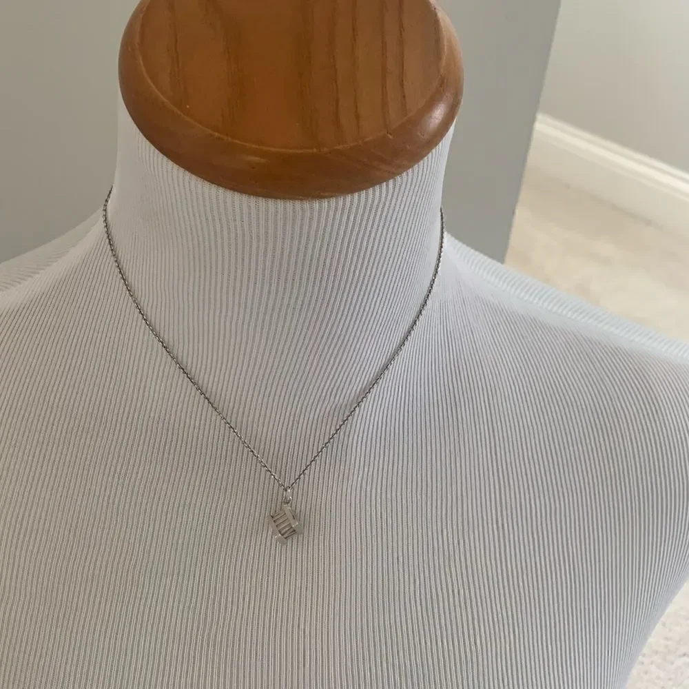 TIffany & Co. Atlas Cube Necklace - Silver